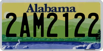 AL license plate 2AM2122
