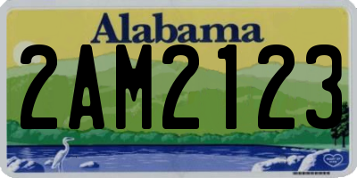 AL license plate 2AM2123
