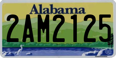 AL license plate 2AM2125