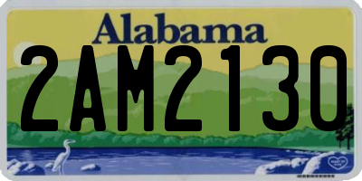 AL license plate 2AM2130