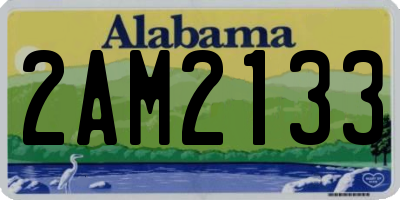 AL license plate 2AM2133