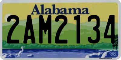 AL license plate 2AM2134