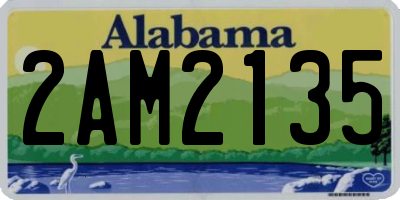 AL license plate 2AM2135