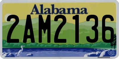 AL license plate 2AM2136