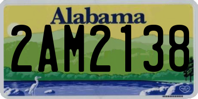 AL license plate 2AM2138