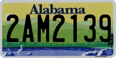 AL license plate 2AM2139