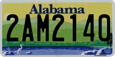 AL license plate 2AM2140