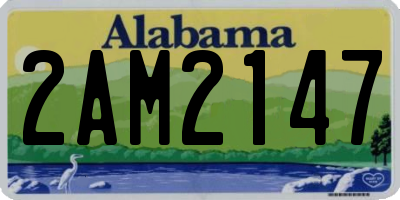 AL license plate 2AM2147