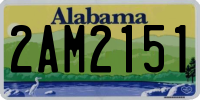 AL license plate 2AM2151