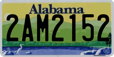 AL license plate 2AM2152