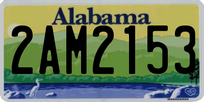 AL license plate 2AM2153