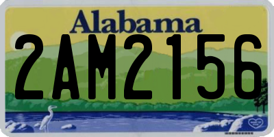 AL license plate 2AM2156