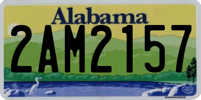 AL license plate 2AM2157