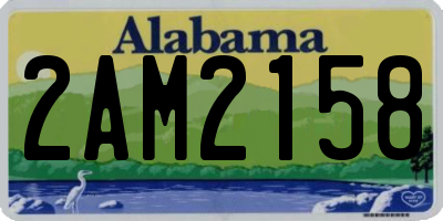 AL license plate 2AM2158