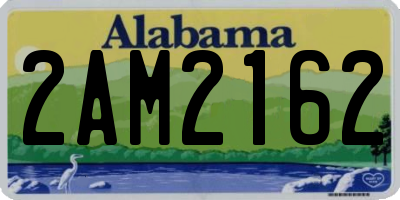 AL license plate 2AM2162