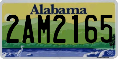 AL license plate 2AM2165