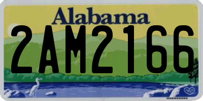 AL license plate 2AM2166