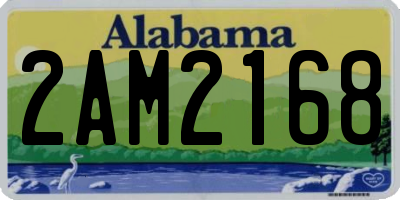 AL license plate 2AM2168