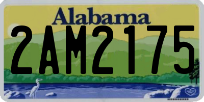 AL license plate 2AM2175