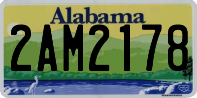 AL license plate 2AM2178