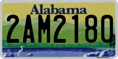 AL license plate 2AM2180