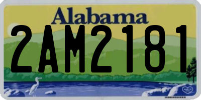 AL license plate 2AM2181