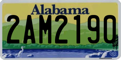 AL license plate 2AM2190