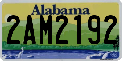 AL license plate 2AM2192