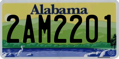 AL license plate 2AM2201