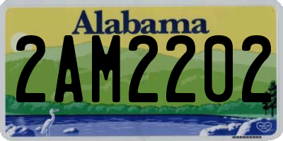 AL license plate 2AM2202