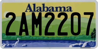 AL license plate 2AM2207