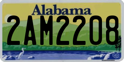 AL license plate 2AM2208
