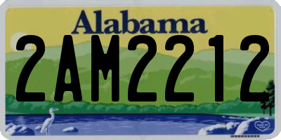 AL license plate 2AM2212