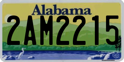 AL license plate 2AM2215