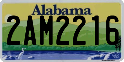 AL license plate 2AM2216