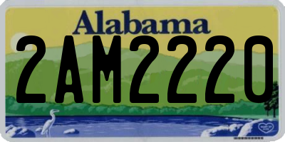 AL license plate 2AM2220