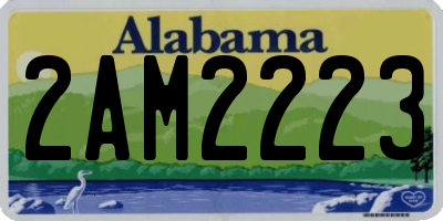 AL license plate 2AM2223