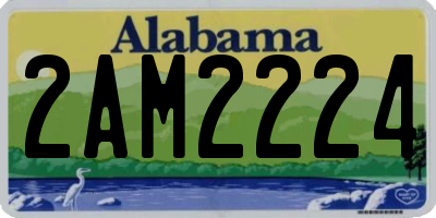 AL license plate 2AM2224