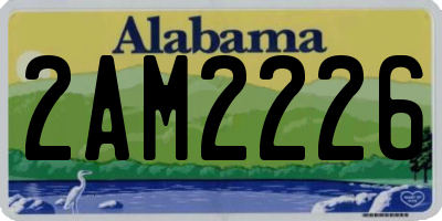 AL license plate 2AM2226