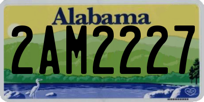 AL license plate 2AM2227