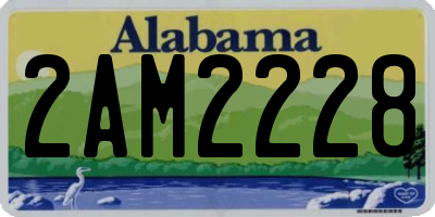 AL license plate 2AM2228