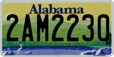 AL license plate 2AM2230