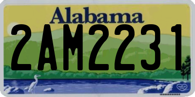 AL license plate 2AM2231