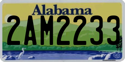 AL license plate 2AM2233