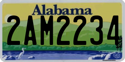 AL license plate 2AM2234