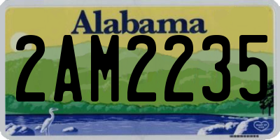 AL license plate 2AM2235