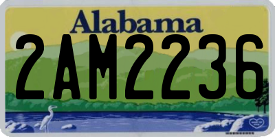 AL license plate 2AM2236