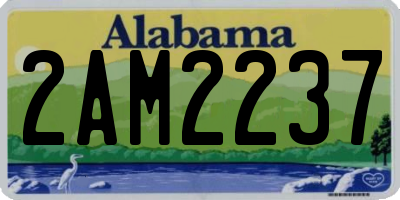 AL license plate 2AM2237