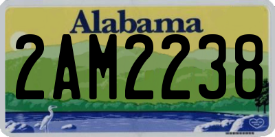 AL license plate 2AM2238