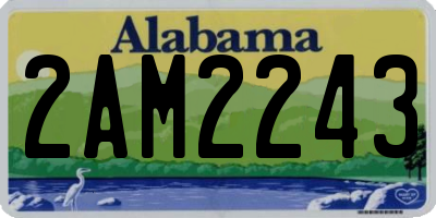 AL license plate 2AM2243